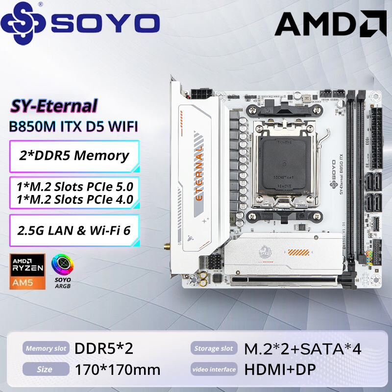 SOYO B850M ARGB マザーボード WIFI6 M - X870E Atx Motherboard のレビューと価格